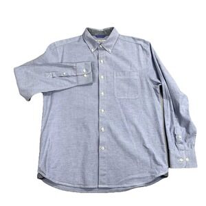 Tommy Bahama Stretch Oxford Button Down Shirt Mens M Light Blue Preppy Classic